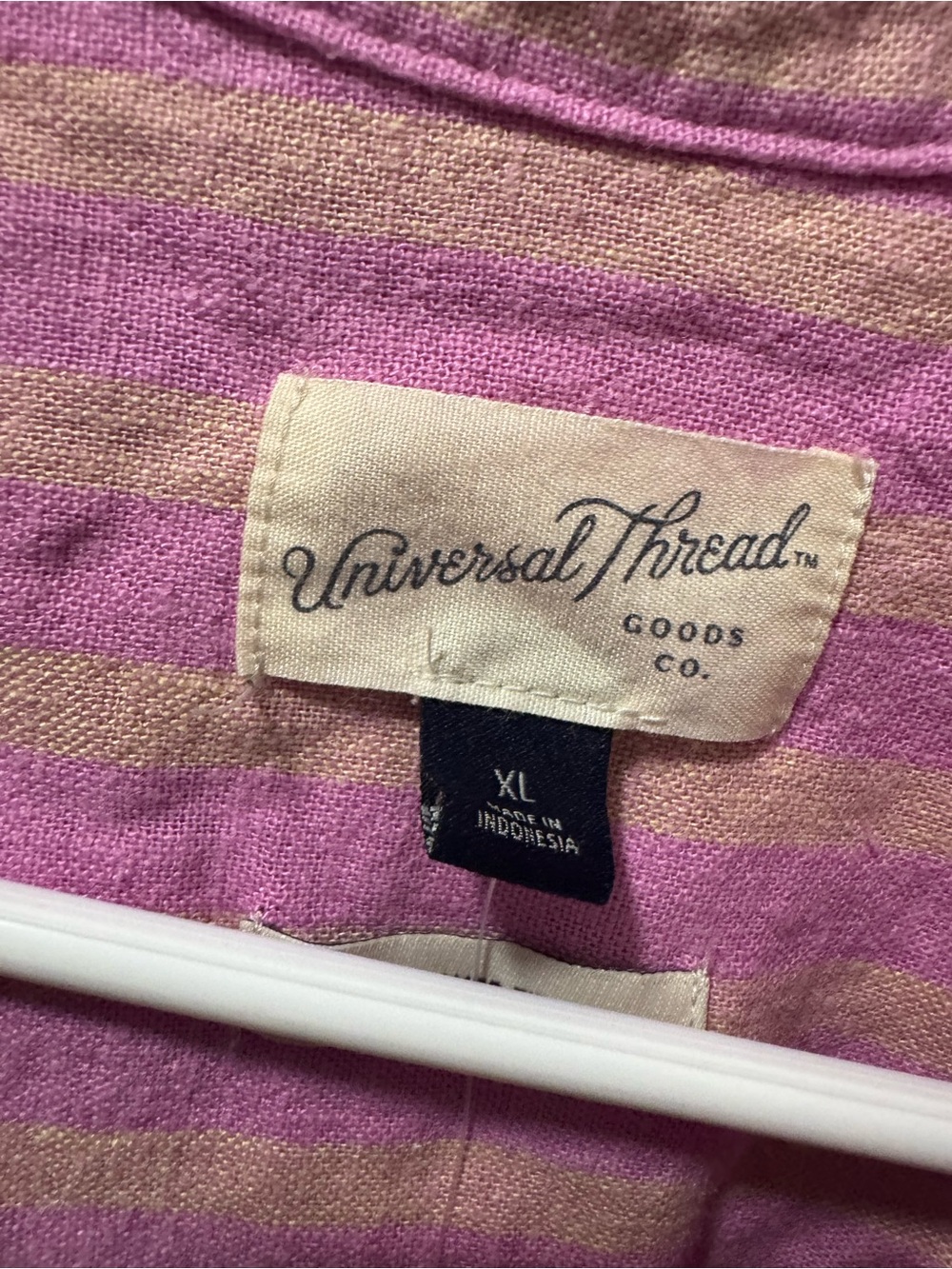 Universal Thread Pink Striped Button-Down Shirt - Picture 2 of 6